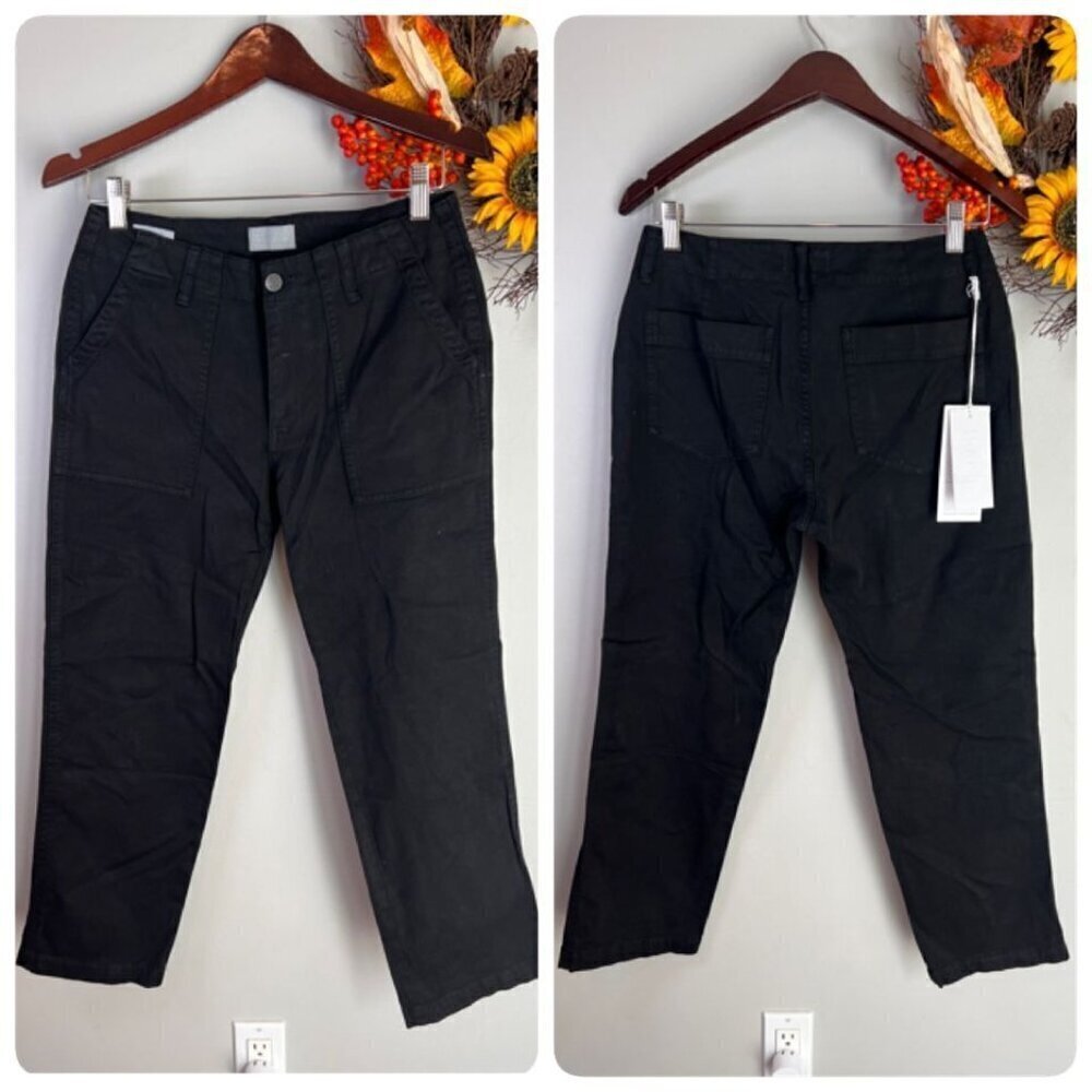 Boyish The Logan Organic Cotton Utility Pants Sz 27 IN THE BLACK BEAUTY Black